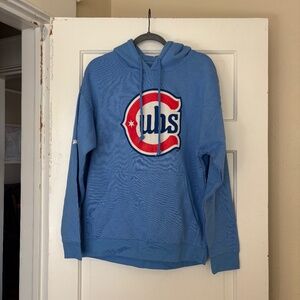 CHICAGO CUBS BLUES ALTERNATE 2 LOGO STITCHES BABY BLUE HOODED SWEATSHIRT